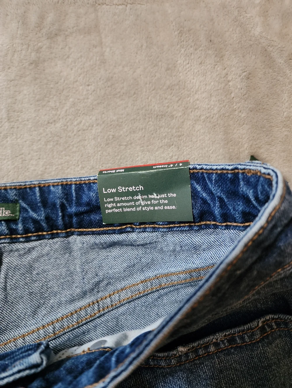 Denim Shorts NWT | Mid Rise Classic Blue Everyday Jean Shorts | 4 - Picture 6 of 8